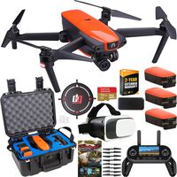 Autel Robotics EVO Drone Quadcopter Rugged Extended Warranty Bundle 4K Ultra HD Video 3-Axis Gimbal 12MP Photo Camera with OLED Remote Control + FPV VR Goggle Headset + Hard Case + Triple Battery Kit