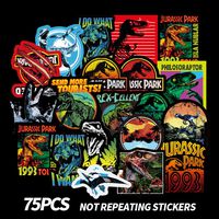 75PCS Dinosaur Stickers Toys for Children Animal Funny Sticker Decal Decoration Jurassic Park to DIY Laptop Skateboard Suitcase Motorcycle Bicycle Luggage