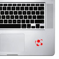 StickAny Palm Series Soccer Ball Sticker for MacBook Pro, Chromebook, and Laptops (Red)
