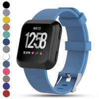 Ysang for Fitbit Versa Strap, Classic Adjustable Replacement Soft Silicone Sport Wristband Strap for Fitbit Versa Smartwatch, Large/Small