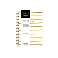 Ashley G for Blue Sky 2019-2020 Academic Year Weekly & Monthly Planner, Flexible Cover, Twin-Wire Binding, 5" x 8", Painterly Stripe