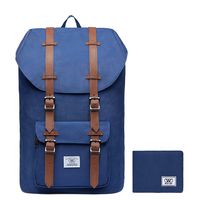 KAUKKO Laptop Outdoor Backpack Win·DF College Schoolbag Bookbag Travel Hiking Rucksack fits 15-Inch Laptop (Blue[2PCS])