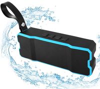 Poweriver Bluetooth Speaker, OceanVoxⅡ with IPX6 Waterproof for Shower, Sport and Outdoor, Loud Sound Rich Bass, Solid Built, Play by TF Card, Aux