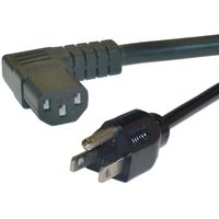 Right Angle Computer / Monitor Power Cord, Black, 14 AWG, 15 Amp, UL / CSA rated, 25 foot Electronics, Accessories, Computer