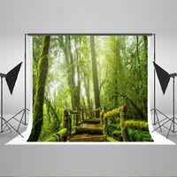 Photography Background 7X5ft Tropical Rain Forest Photography Background Foldable Without Wrinkles
