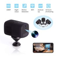 ATHORS Hidden Camera Wireless,10-Hour Battery Life Portable Mini Spy Camera,WiFi 1080P Nanny Cams with Cell Phone App-Day/Night Vision Security for Home Office Cars