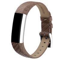 Tobfit Leather Bands Compatible with Fitbit Alta Bands/Alta HR/Ace Replacement Accessories Bands for Women Men (Dark Grey-Weave, 5.5''-8.1'')