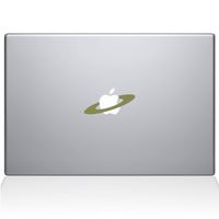 The Decal Guru 2068-MAC-13A-G Saturn's Rings Decal Vinyl Sticker, Gold, 13" MacBook Air