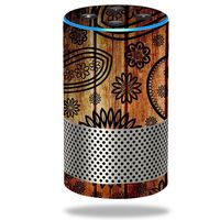 MightySkins Skin Compatible with Amazon Echo (2ND Gen) - Wooden Floral | Protective, Durable, and Unique Vinyl Decal Wrap Cover | Easy to Apply, Remove, and Change Styles | Made in The USA
