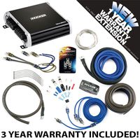 Kicker 43DXA2501 Car Audio Sub Amp DXA250.1 & 8 GA Amplifier Accessory Kit - 3 Year Warranty!