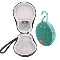 JBL Clip 3 IPX7 Waterproof Portable Bluetooth Speaker On-The-Go Bundle with gSport Deluxe Travel Case (Teal)