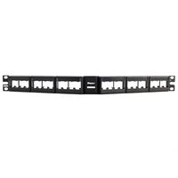 Angled Patch Panel, Mini-Com, Rack Mt, 24P