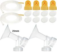 Nenesupply Compatible Pump Parts for Medela Pump in Style Breastpump 21mm Breastshield Valve Membrane Tubing Not Original Medela Pump Parts Replace Medela Pumpinstyle Parts Replace Medela Accessories