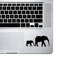 StickAny Palm Series Elephant Silhouette Sticker for MacBook Pro, Chromebook, and Laptops (Black)