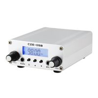CZERF CZE-05B 0.5w 65~90MHz Long Range Dual Mode Stereo Broadcast Home Fm Transmitter with Antenna, Silver