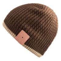 Mydeal Washable Bluetooth Beanie Hat Music Cap with Wireless Stereo Over Ear Headphone Headset Earphone Speaker Microphone Hands Free Compatible with Iphone Samsung Android, Christmas Gift - Brown