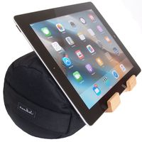 The eZView Tablet Pillow Stand • Eco-Friendly iPad Holder for Easy Hands-Free Viewing from any Angle • Soft Lap Stand Balances iPad Perfectly for Reading in Bed and Sofa • Made in USA...Basic Black