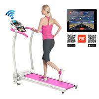 Murtisol Electric Pink Treadmill Folding Running Treadmill Machine for Home with Bluetooth APP, Easy Assably for Home Fitness