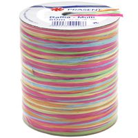 Morex Ribbon Rayon Raffia Fabric Ribbon Spool, 55-Yard, Multi Color