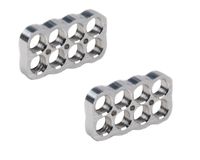 OverkillPC's Knuckle Aluminum Cable Comb for Sleeved PC Cables - Silver (2 Pack) 8pin PCI-E (8pin, Silver)