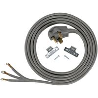 Certified Appliance Accessories 30-Amp Appliance Power Cord, 3 Prong Dryer Cord, 3 Wires with Eyelet Connectors, 10 Feet, Copper Wire