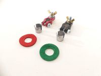 Top Post Terminal Connectors, Solid Lead, Brass Wingnuts, Heavy Duty, for Boat, RV, Automobile, Cargo Van, Jet Ski, by Tech Team