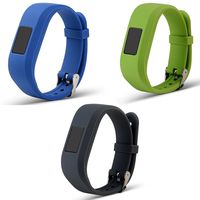 ECSEM Large Replacement Bands and Straps Compatible with Garmin Vivofit JR & Vivofit JR.2 & Vivofit 3, [fits 5.5~8.5 inch Wrists] for 5 Years Kids or Older Children (Dark Blue/Lime/Grey)