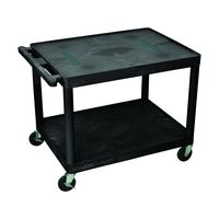 Offex Endura 27"H Electric A/V Cart with 2 Shelves - Black