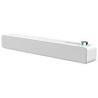 LENRUE PC Soundbar, Wired and Wireless Speaker 14W 3D Surround Sound with Bass, Support for Projector, Tablet, PC, Desktop, Phone and TV (AUX/RCA, White)
