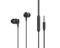 UiiSii Wired Earphones, Earbuds with Mic, in-Ear Headphones for Smart Phone Compatible with 3.5 mm Jack, Crystal Clear Sound, Ergonomic Comfort-Fit (Black)