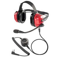 Bommeow BHDH40PTT-RD-M1A Dual Muff Earpads Noise Reduction Headset PTT for Motorola RDM2070D Radio(Red)
