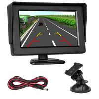 LeeKooLuu Car Rear View Monitor 4.3 LCD Color Display for Car/Truck/Vehicle Reverse View of Rear View Backup Camera System with Bracket Suction Cup Mount on Windshield Optional
