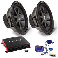 KICKER CVR122 12" Bundle with MB Quart ZA2-1000.1D 1000 Watt Mono Amplifier, Wire Kit