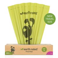 Earth Rated Dog Poop Bags, Dog Waste Bags on a Large Single Roll, Grab and Go, Guaranteed Leak-Proof, Great for Backyard Pickups, Each Poop Bag Measures 8 x 13 Inches (100 Bags, Lavender-Scented)