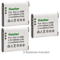 Kastar Battery (3-Pack) for Panasonic VW-VBX090, Olympus Li-50B work with Panasonic HX-WA03, HX-WA2, HX-WA20, HX-WA3, HX-WA301 Digital Cameras