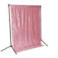 ShinyBeauty Sequin Curtain-Backdrop-5FTx10FT-Rose Pink-Sequin Fabric Photo Booth Backdrop