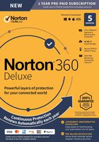 Norton 360 Deluxe - Antivirus Software for 5 Devices with Auto Renewal - Includes VPN, PC Cloud Backup & Dark Web Monitoring powered by LifeLock - 2020 Ready [Key Card]