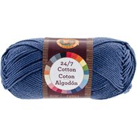 Lion Brand Yarn 761-108 24-7 Cotton Yarn, Denim