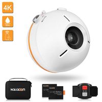 KALACAM Action Camera 4K Waterproof Floating Sports Camcorder WiFi Video cam Underwater 98ft 16MP EIS Wide Angle Lens 155 Degree with Remote Controller，White