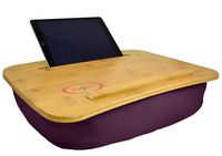 The Perfect LapTop or Tablet Lap Desk - Bamboo Top- Built in Slot for iPad or Phone and Table Top for a Laptop- Idea for Back To School or Home Office. Yogibo Traybo 2.0