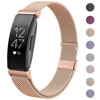 HAPAW Bands Compatible with Fitbit Inspire HR, Inspire Metal Band Accessories Stainless Steel Mesh Bracelet Women Men Wristbands Strap for Inspire & Inspire HR Fitness Tracker
