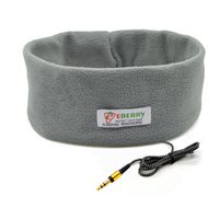 eBerry Sleep Headphones with Travel Pouch, Ultra Thin Speaker Headband Earphones Sweatband Headset for Sleeping, Traveling, Workout, Sports, Gym, Meditation and Relaxation (Gray)