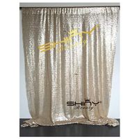 ShinyBeauty Sequin Curtain Backdrop 2 Panels 4FTx7FT Champagne Sequin Photography Backdrop Glitter Backdrop Curtain Pack of 2-190418E