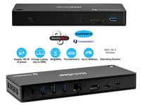 MediaGear Thunderbolt 3 Dock w/ 4K@60Hz USB C + DisplayPort, 85W Power Delivery, 4X USB 3.0, Micro/SD Card Reader + Ethernet for MacBook Pro 2019/2018 & TB 3 Laptops