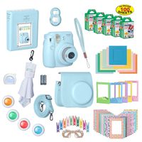 Fujifilm Instax Mini 9 Instant Film Camera Bundle with Over 15 Accessories | 100 Sheets of Instant Film + Mini Nine Leather Case + Photo Album + Lens Filters + Mini Frames + More