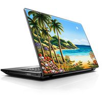 15 15.6 inch Laptop Notebook Skin vinyl Sticker Cover Decal Fits 13.3" 14" 15.6" 16" HP Lenovo Apple Mac Dell Compaq Asus Acer / Beach Water Palm Trees