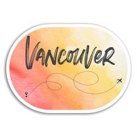 2 x 10cm Vancouver Vinyl Stickers - Canada Travel Sticker Luggage Laptop #17996 (10cm Wide)