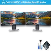 Dell P2419H 23.8" 16:9 Ultrathin Bezel IPS Monitor Set with Deluxe Cleaning Kit