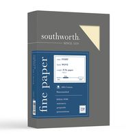 Southworth 100% Cotton Business Paper, 8.5 x 11 Inches, 32lb, Ivory, 250 per Box (JD18IC)