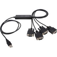 NETmate KW-440C USB2.0 to 4 Port RS232 Converter (FTDI) (5ft) Using USB2.0 Standard Cable Supports (FTDI FT232R Use chipset)